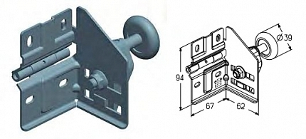 Кронштейн роликовый боковой RBT-210L